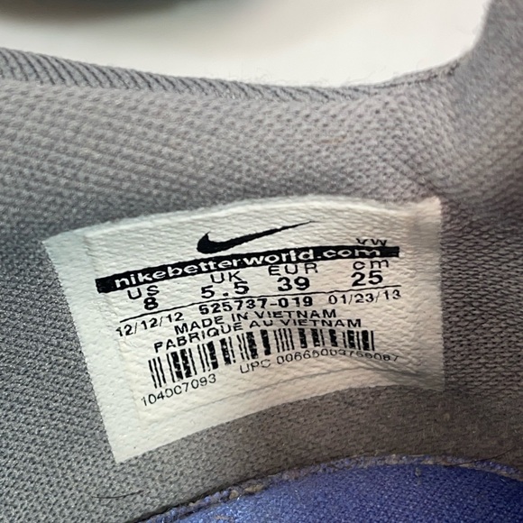 Nike training in season TR2 blue and yellow lace up blue-yellow size8 pre owned - Picture 3 of 16